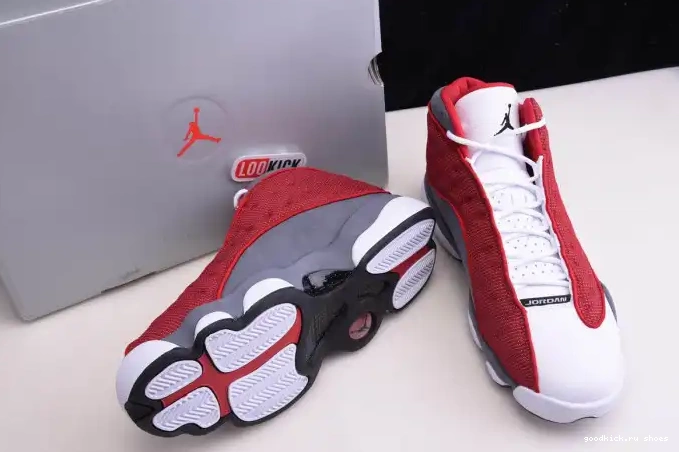 Gym Jordan Flint Red Air Retro 414571-600 13 Grey 0406